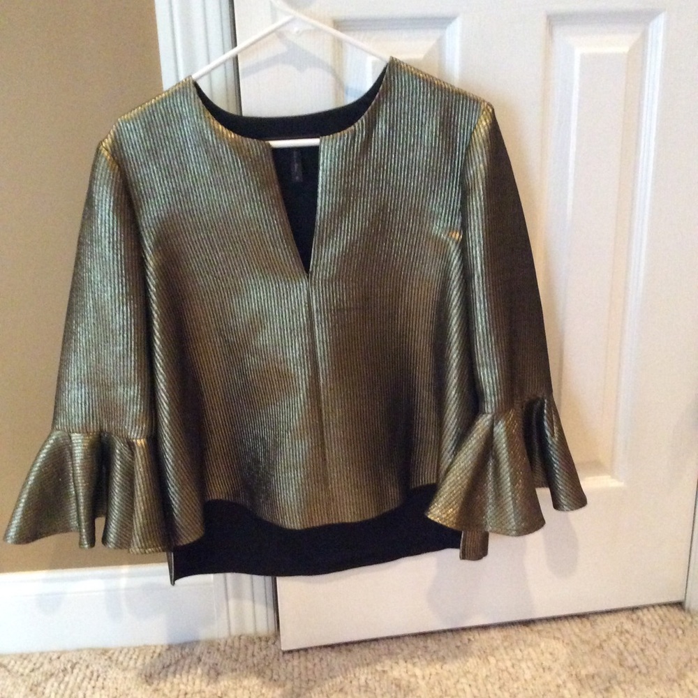 BCBGMaxAzria Gold top